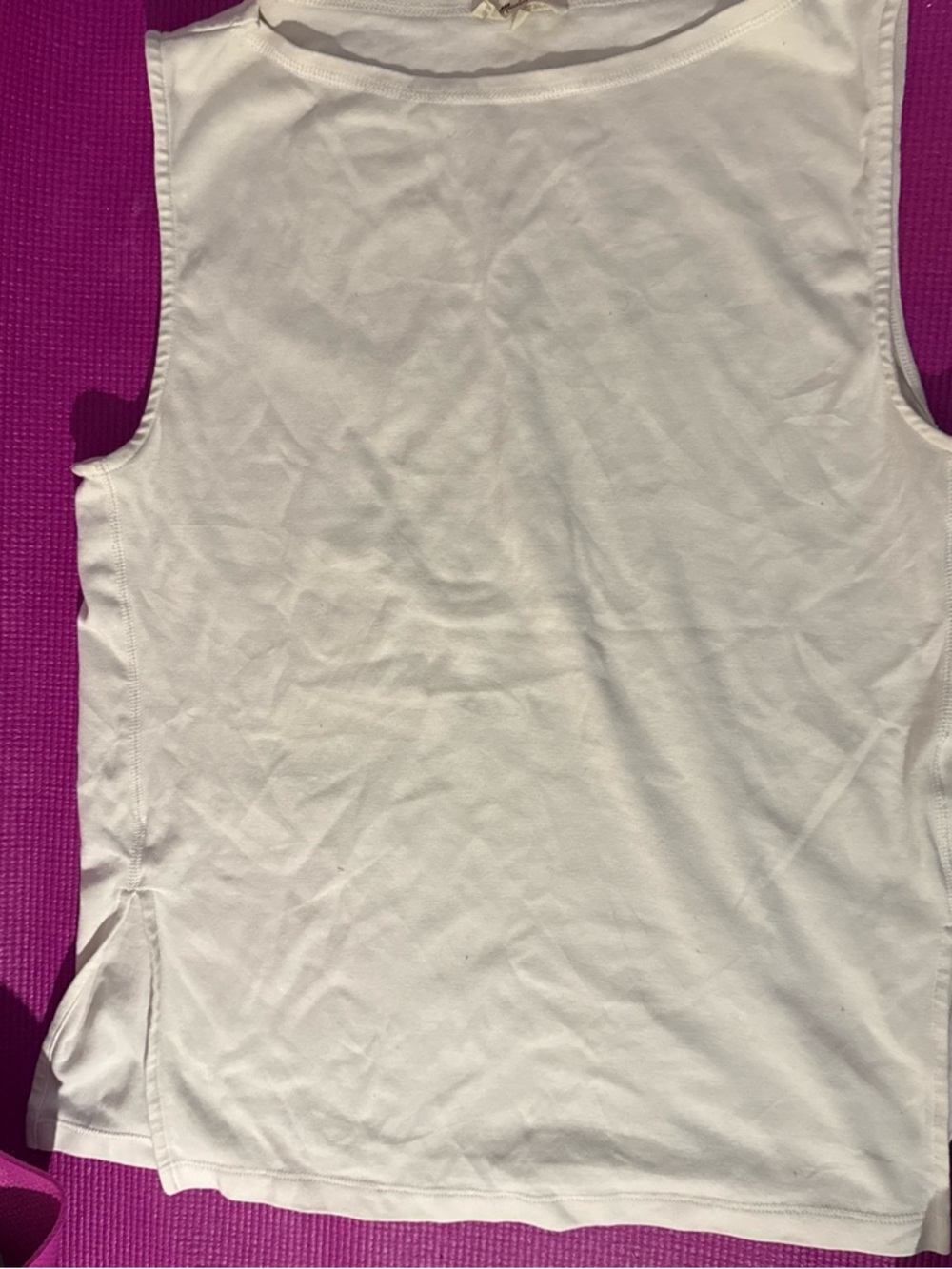 Women's White Sleeveless Tank Top